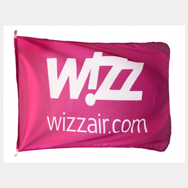Flaga 1,5m x 1m z logiem wizz