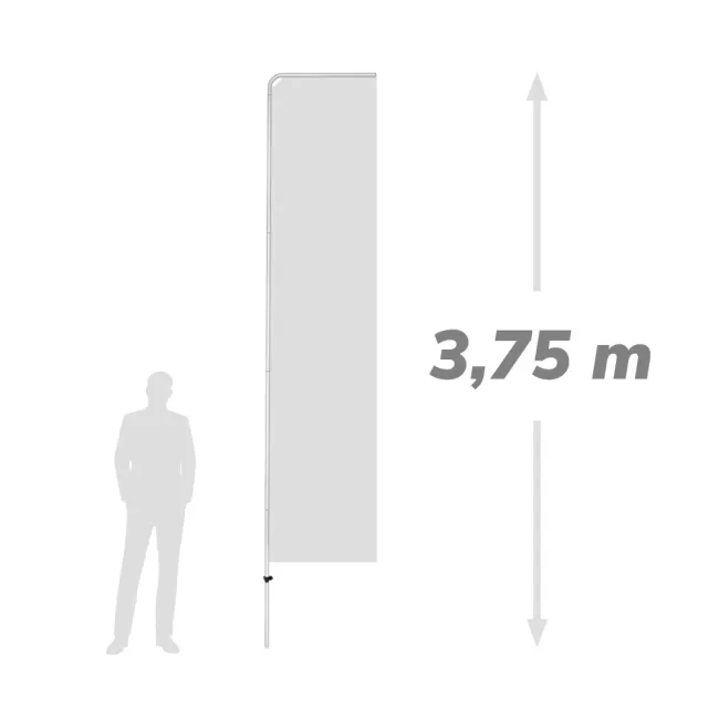 Maszt ALU do flagi prostokątnej 3,75m