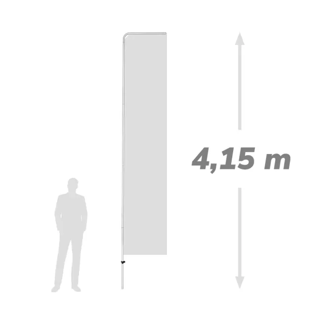 Maszt ALU do flagi prostokątnej 4,15m