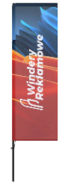 Flaga reklamowa typu winder kształt Prostokąt